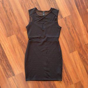 H&M Black Dress w/ Sheer Cutouts, Medium